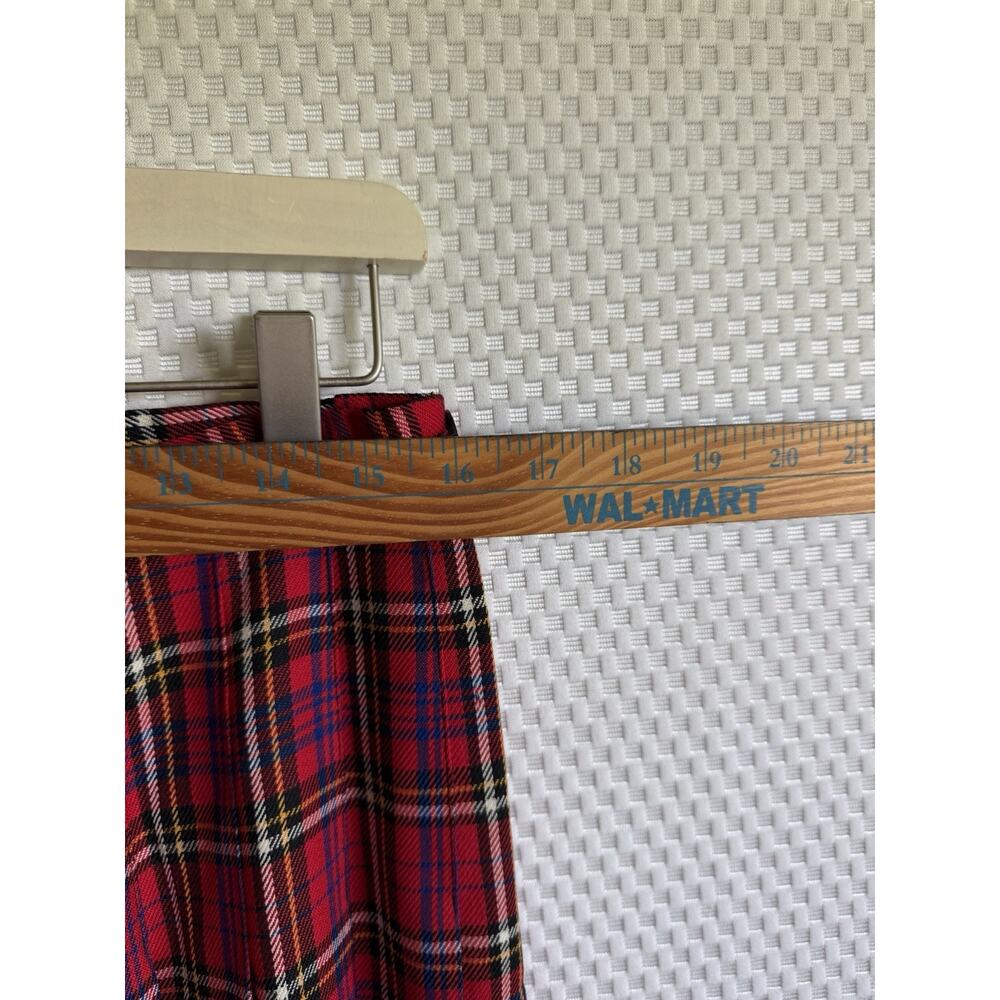 Pendleton Classic Skirt 14 Red Tartan Plaid Pleated Midi Virgin Wool USA - Picture 8 of 9